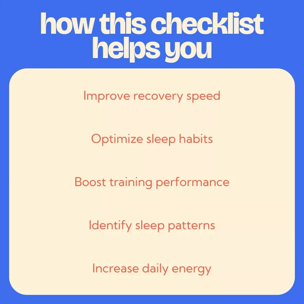 The Athlete’s Gameplan for Tracking Sleep – Ultimate Checklist for Sleep Tracking for Athletes, Recovery Optimization & Performance Boost Digital Download