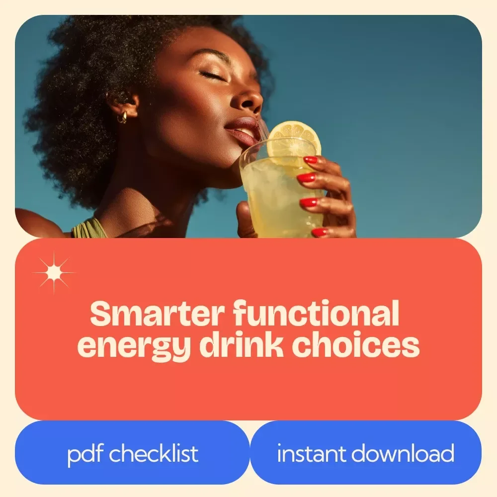 Your Functional Energy Drink Checklist | Functional Drinks for Energy Guide, Smart Energy Boost Planner, Wellness & Focus Routine Tracker
