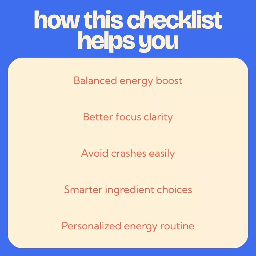 Your Functional Energy Drink Checklist | Functional Drinks for Energy Guide, Smart Energy Boost Planner, Wellness & Focus Routine Tracker