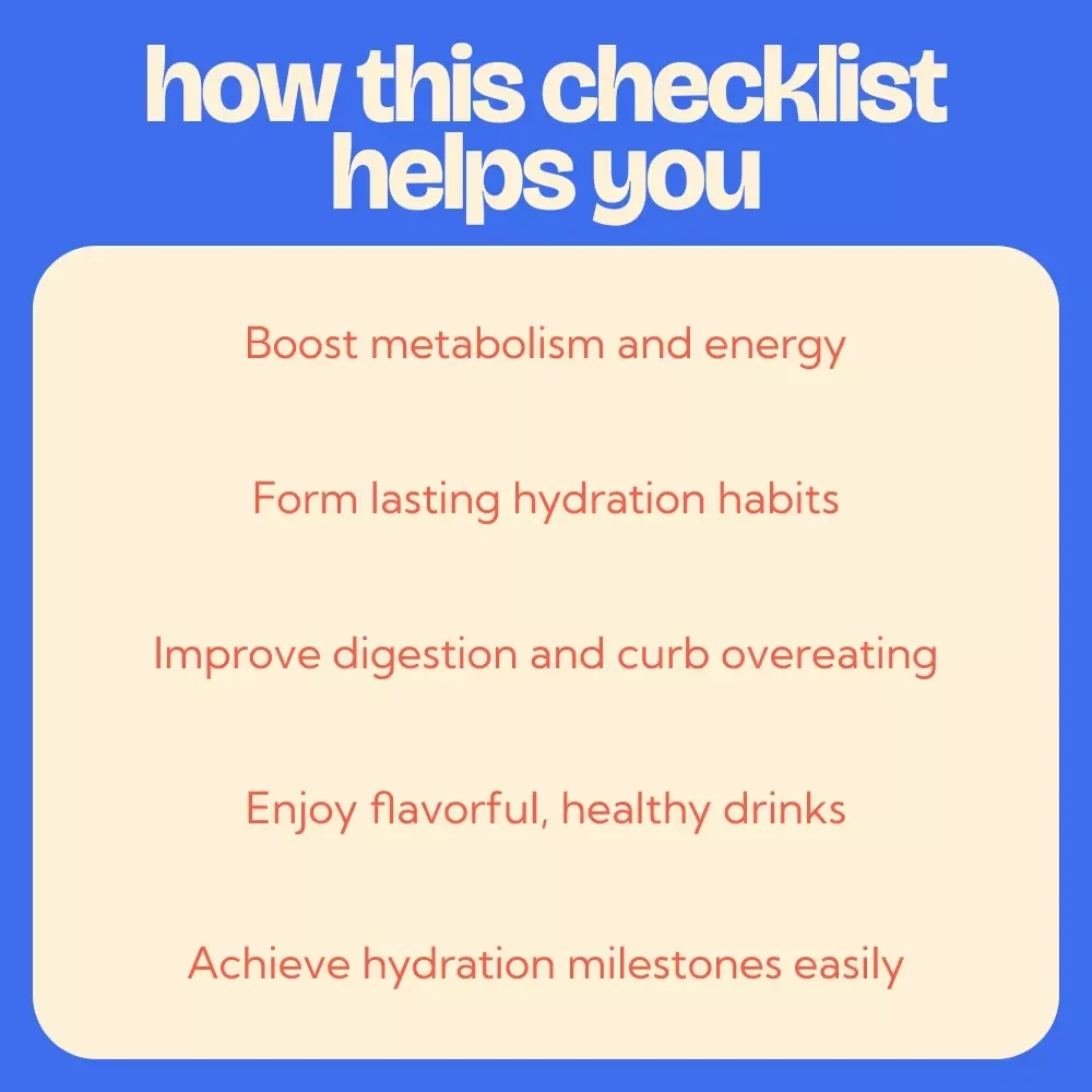 Your Daily Water Boost Checklist: How to Drink More Water Daily