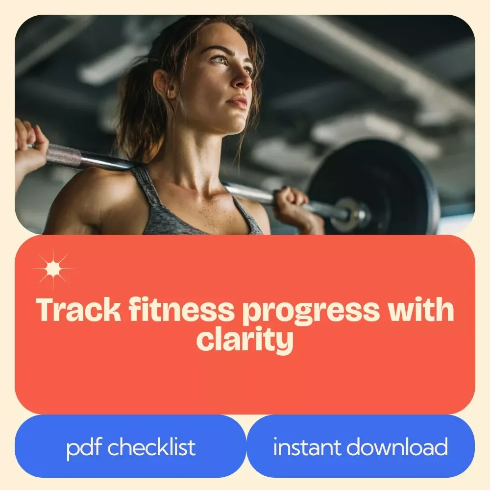 Your Fitness Progress Playbook: 10 Steps to See Real Results – Printable Checklist Guide on how to track fitness progress for Weight Loss, Strength & Performance