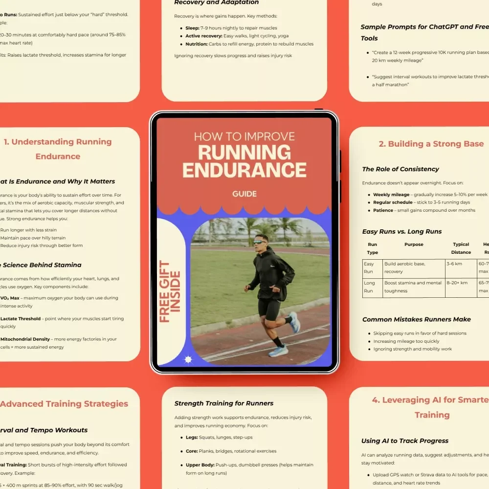 How to Improve Running Endurance – Complete Beginner to Advanced Guide, Stamina Training Plan, AI-Powered Running Progress Toolkit