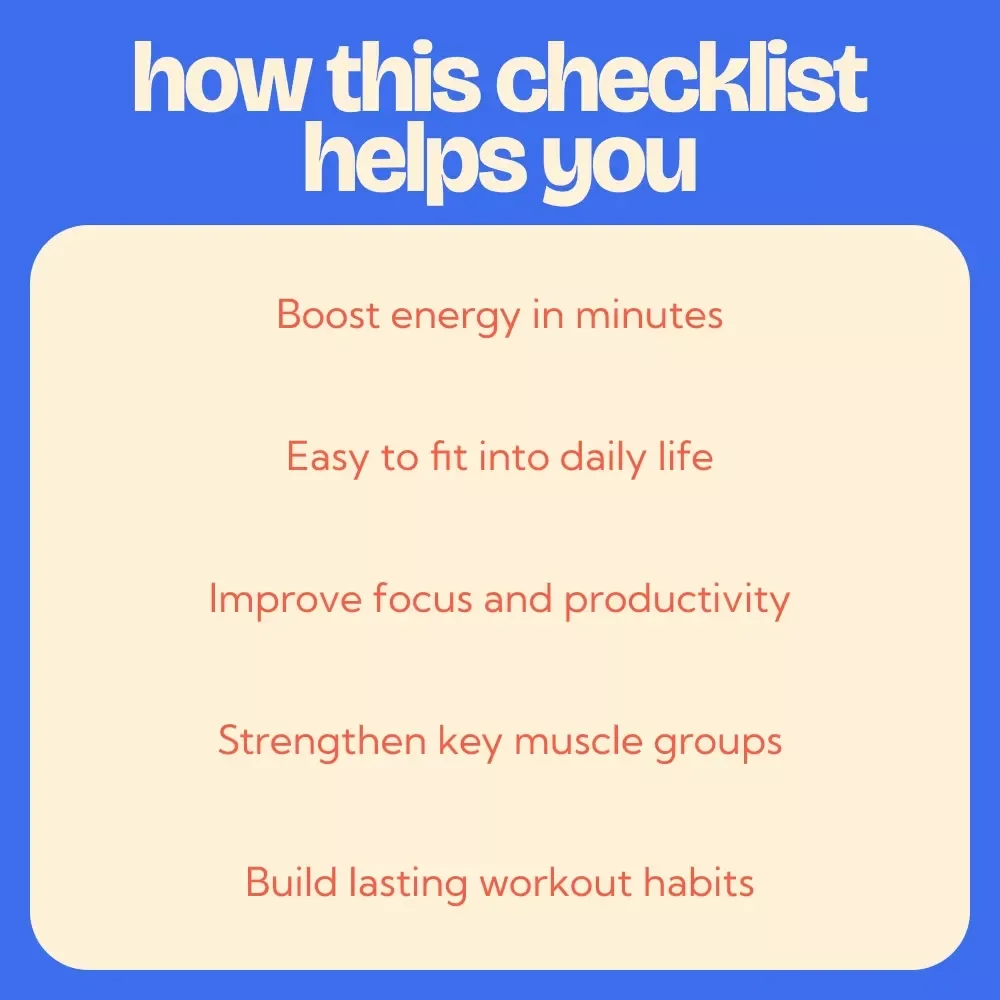 A Busy Person’s Micro-Workout Checklist: Quick & Effective Exercises for Busy Lifestyles