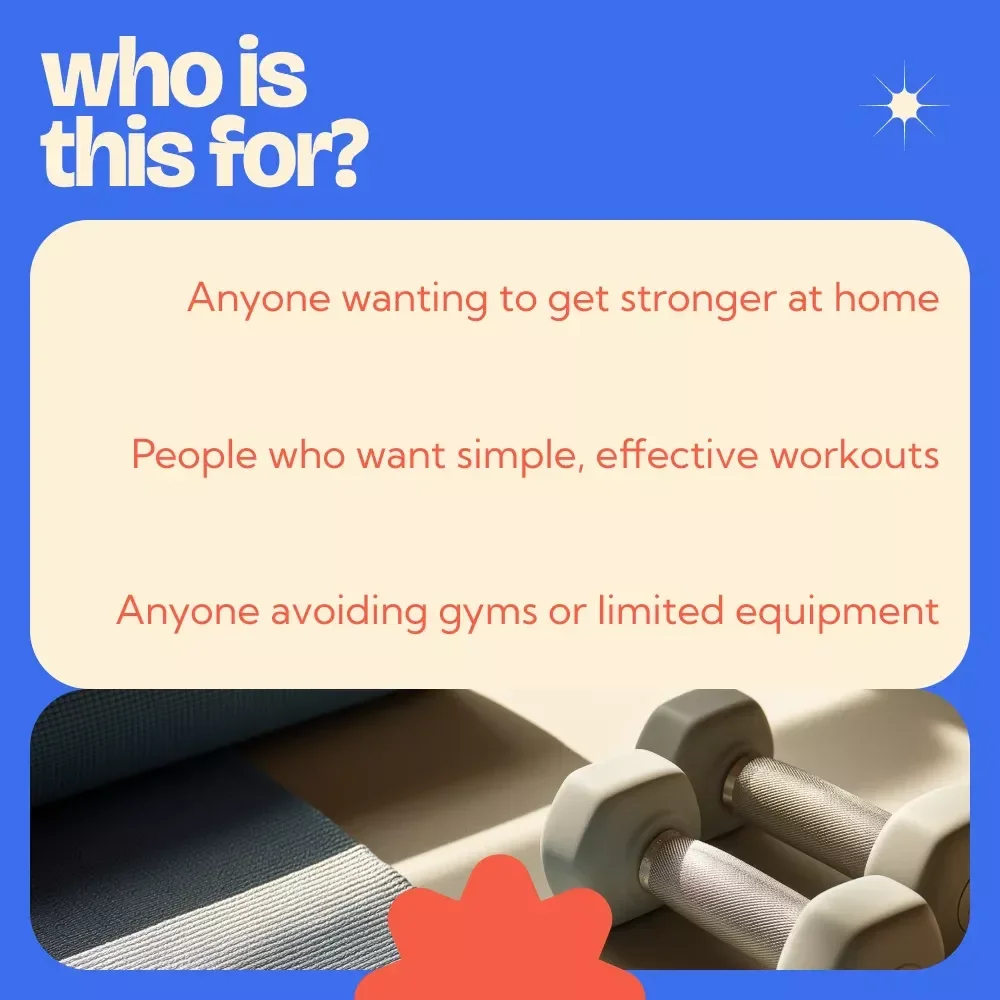 Building Real Strength from Your Living Room Floor | Strength Training for Beginners at Home eBook | No Equipment Workout Guide | 4-Week Plan & AI Coaching Tips