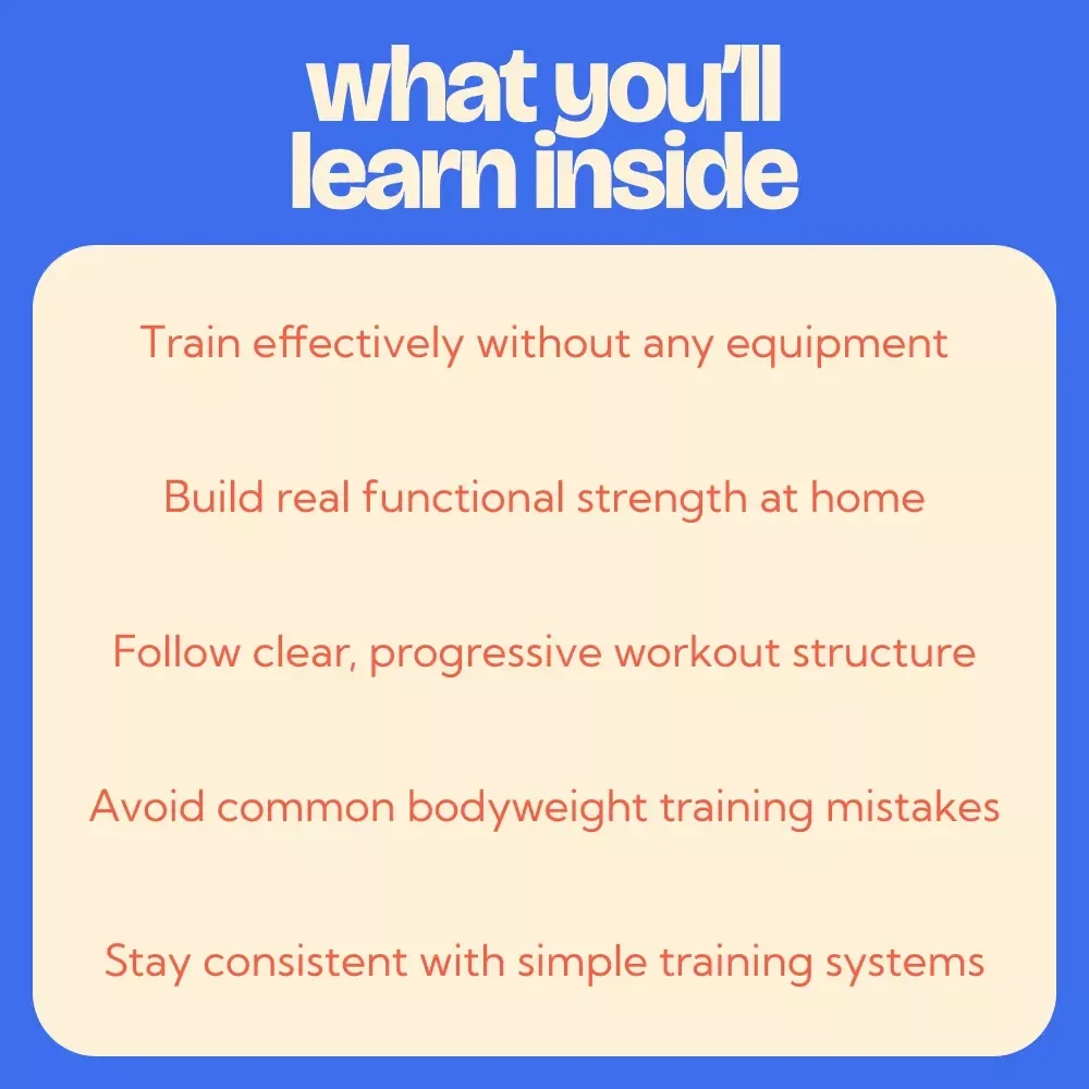Building Real Strength from Your Living Room Floor | Strength Training for Beginners at Home eBook | No Equipment Workout Guide | 4-Week Plan & AI Coaching Tips