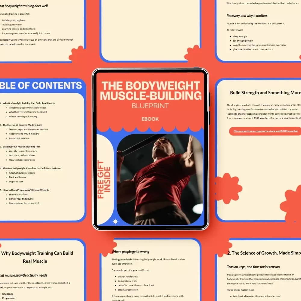 The Bodyweight Muscle-Building Blueprint: A Comprehensive Guide for Building Muscle with Bodyweight Workouts