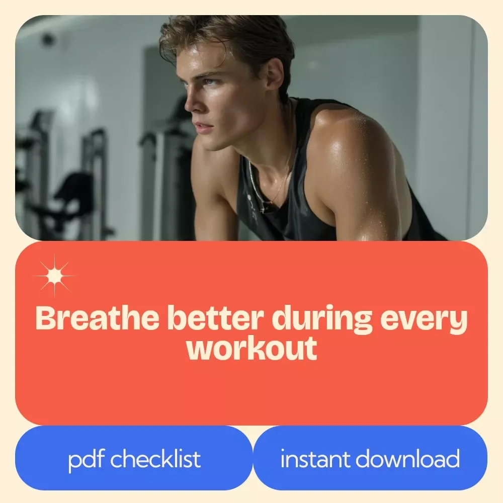 Your Exercise Breath Checklist – How to Breathe During Exercise Guide for Strength, Cardio & Recovery | Printable Fitness Breathing Checklist