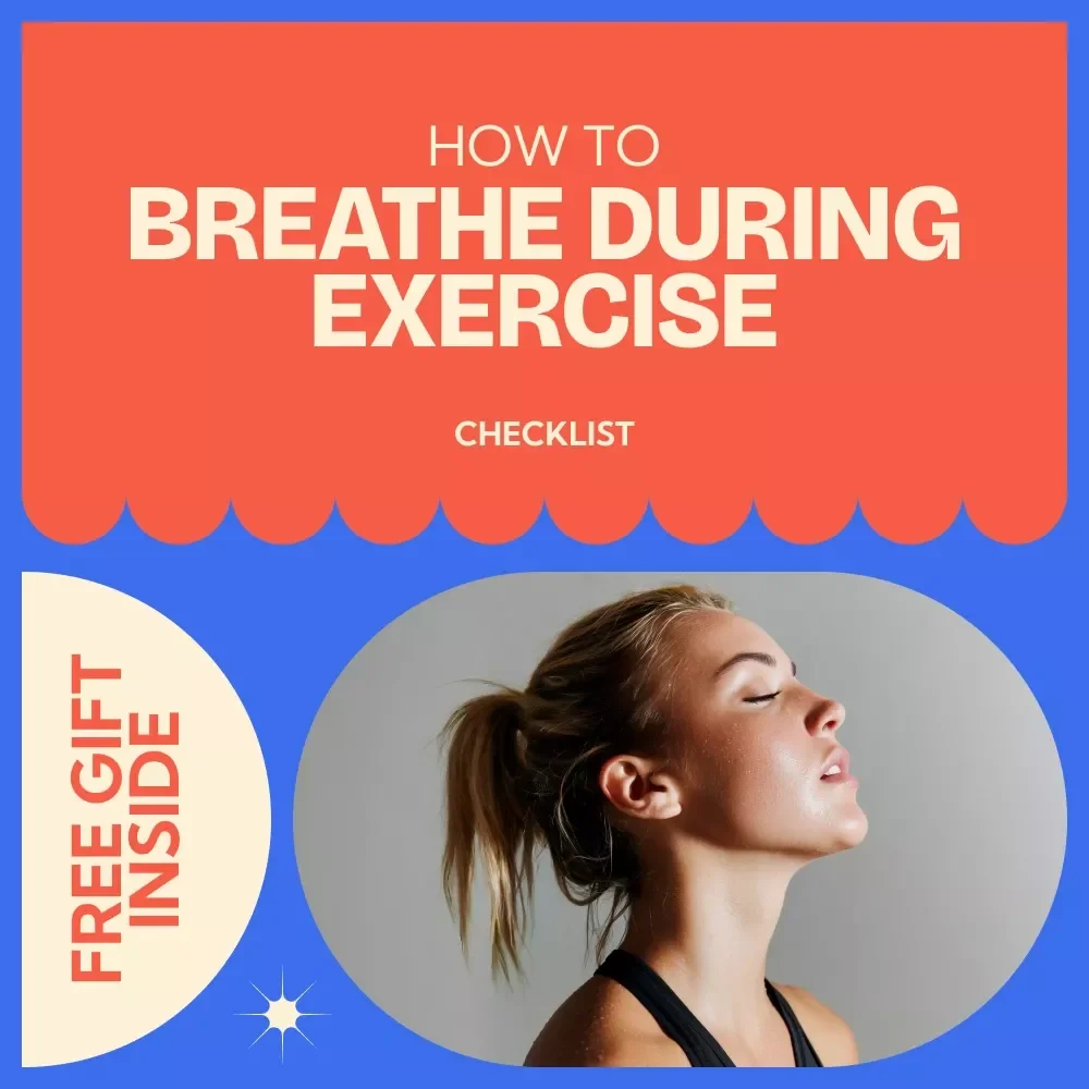 Your Exercise Breath Checklist – How to Breathe During Exercise Guide for Strength, Cardio & Recovery | Printable Fitness Breathing Checklist