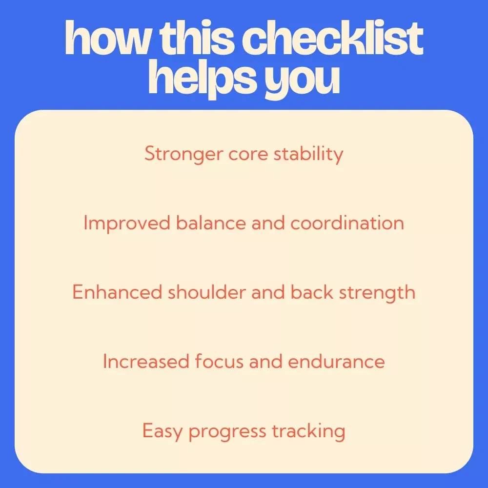 Plank Hover Payoff - Core Strength & Stability Exercise Checklist