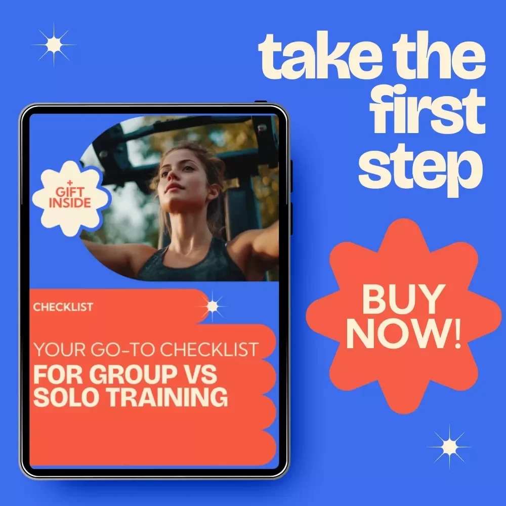 Your Go-To Checklist for Group vs Solo Training | group fitness vs solo training Decision Guide | Workout Planning Printable | Fitness Lifestyle Download