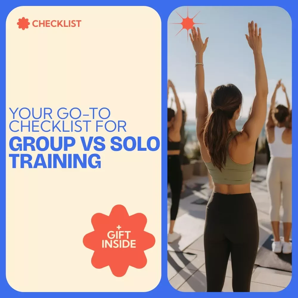 Your Go-To Checklist for Group vs Solo Training | group fitness vs solo training Decision Guide | Workout Planning Printable | Fitness Lifestyle Download