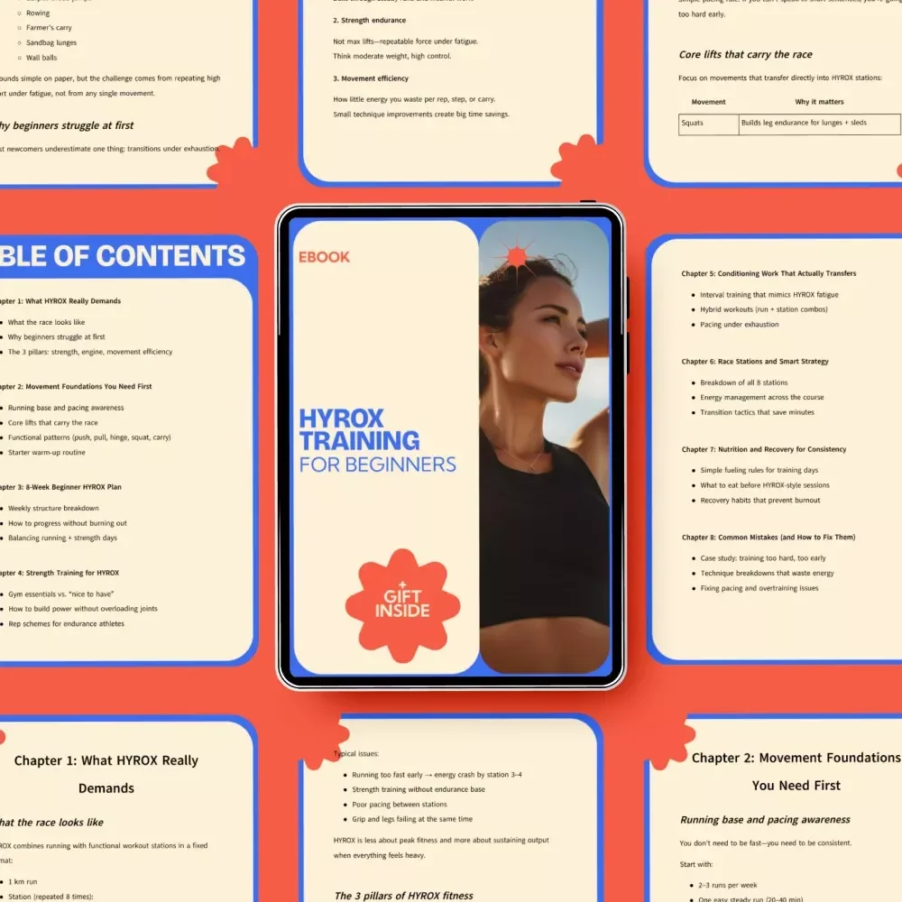 HYROX Training for Beginners eBook – Complete 8-Week Plan, Strength & Conditioning Guide, Race Strategy, Hybrid Fitness Workout Program