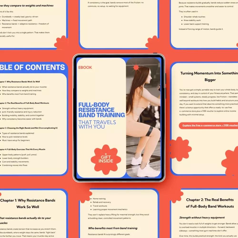 Full-Body Resistance Band Training That Travels With You: The Ultimate eBook Guide for Home & On-the-Go Fitness