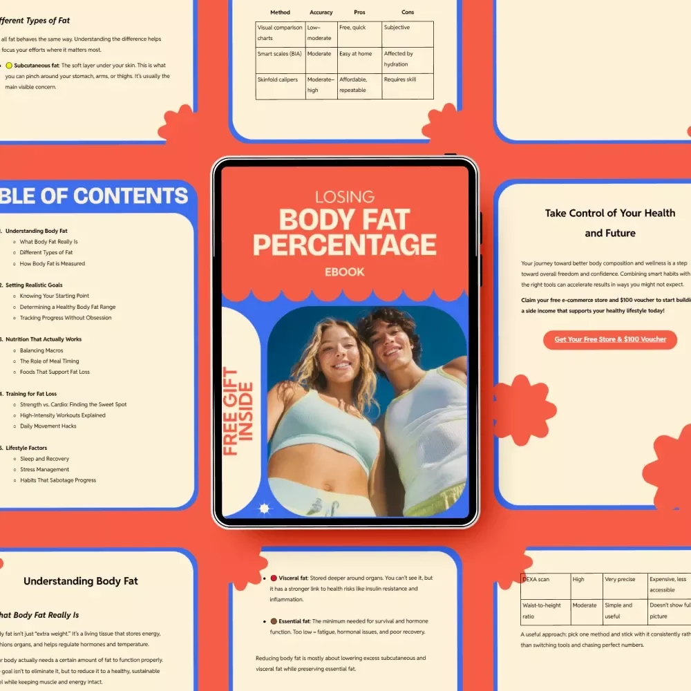 Losing Body Fat Percentage eBook | Complete Guide on how to lose body fat percentage, Nutrition, Workouts & Lifestyle Strategies for Sustainable Fat Loss