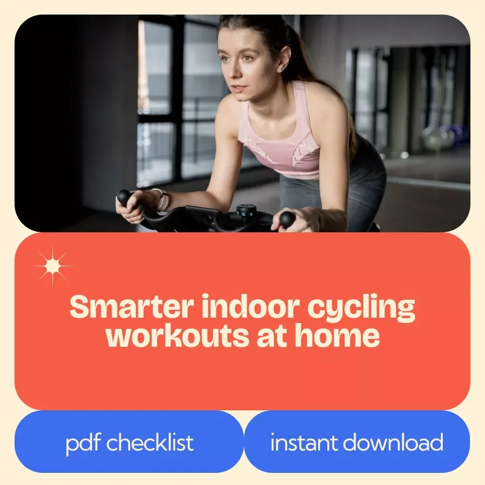 Your At-Home Indoor Cycling Checklist | Indoor Cycling Workout at Home Printable Guide, Spin Setup & Fitness Routine Planner