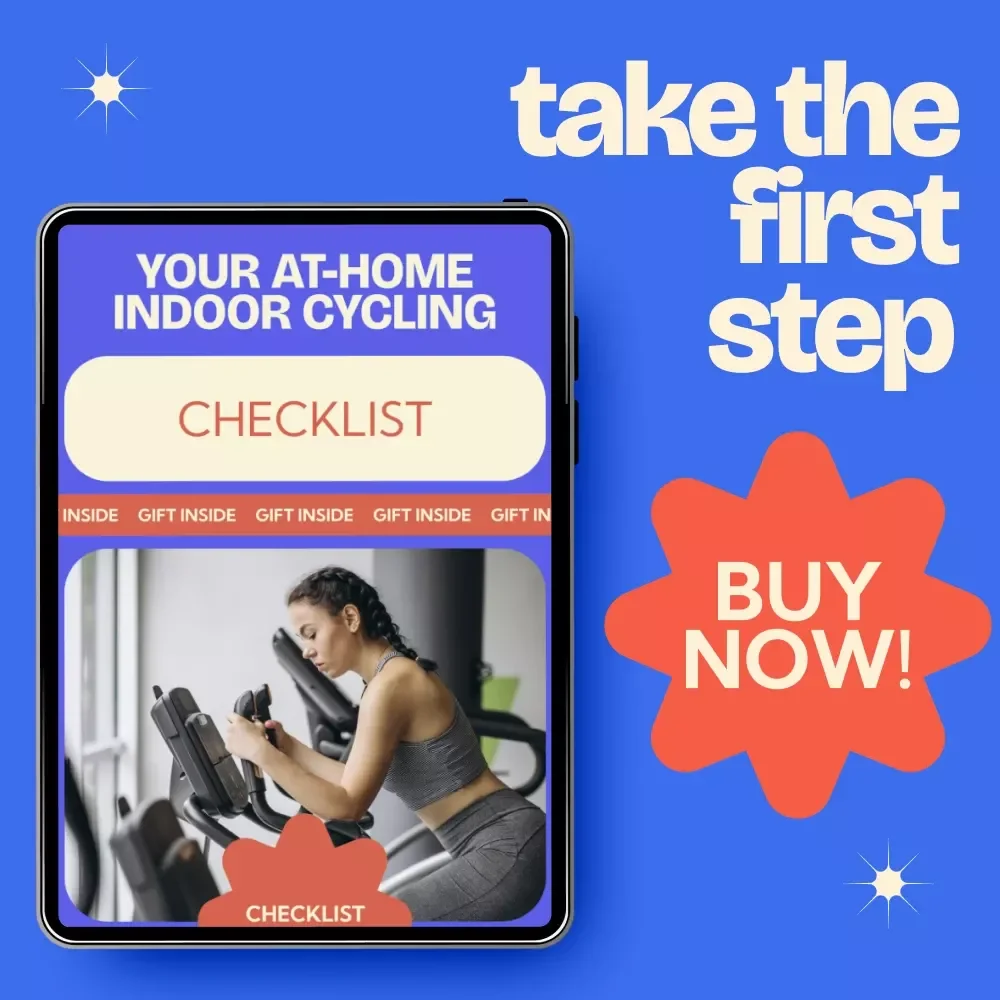 Your At-Home Indoor Cycling Checklist | Indoor Cycling Workout at Home Printable Guide, Spin Setup & Fitness Routine Planner