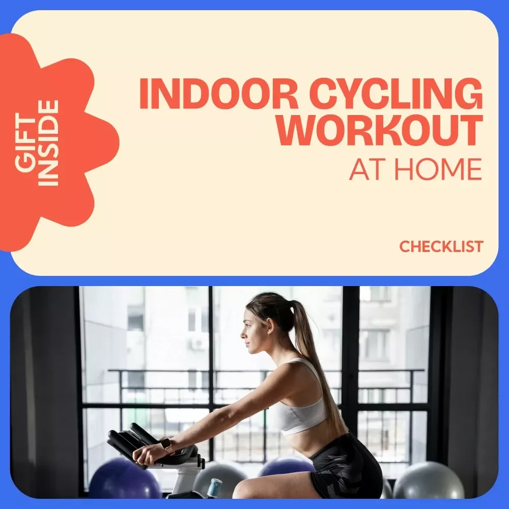 Your At-Home Indoor Cycling Checklist | Indoor Cycling Workout at Home Printable Guide, Spin Setup & Fitness Routine Planner