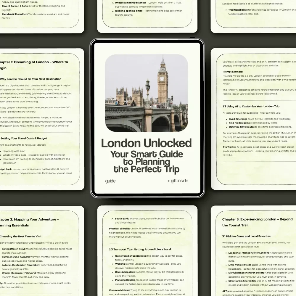 London Unlocked: Your Smart Guide to Planning the Perfect Trip | How to Plan a Trip to London eBook, Travel Planner, London Itinerary Guide, Digital Download