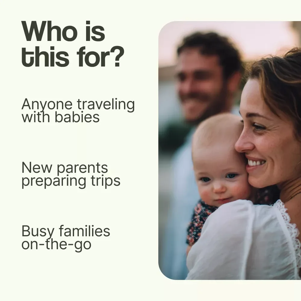 The “Tiny Traveler, Big Adventure” Baby Travel Checklist | Ultimate traveling with a baby checklist for Stress-Free Trips, Printable Baby Packing Guide for Parents