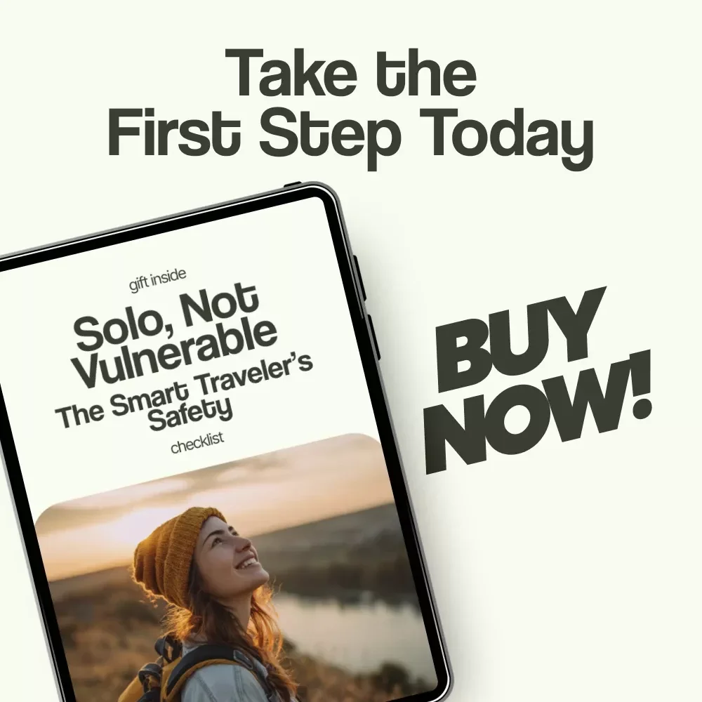 Solo, Not Vulnerable: The Smart Traveler’s Safety Checklist | Solo Travel Safety Tips Digital Download | Travel Safety Guide for Women & First-Time Solo Travelers