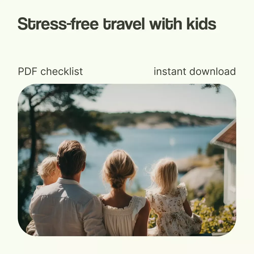 The “Happy Travels, Happy Kids” Checklist – Ultimate travel with kids tips Guide for Stress-Free Family Trips, Printable Travel Planner for Parents & Toddlers