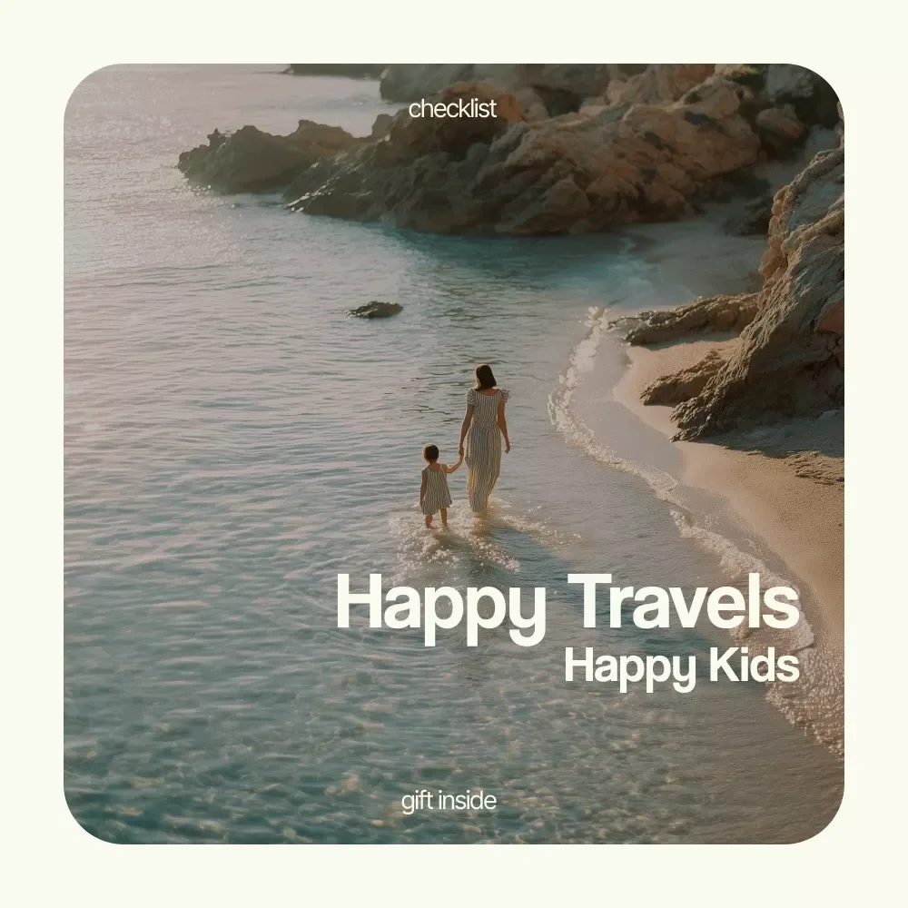 The “Happy Travels, Happy Kids” Checklist – Ultimate travel with kids tips Guide for Stress-Free Family Trips, Printable Travel Planner for Parents & Toddlers