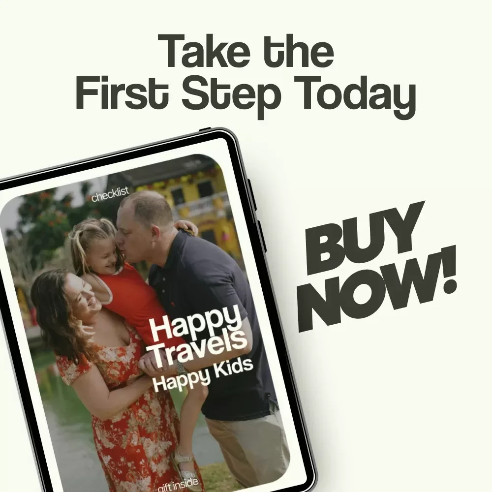 The “Happy Travels, Happy Kids” Checklist – Ultimate travel with kids tips Guide for Stress-Free Family Trips, Printable Travel Planner for Parents & Toddlers