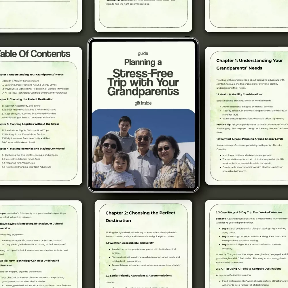 Planning a Stress-Free Trip with Your Grandparents – The Ultimate Guide on how to plan a trip with grandparents | Family Travel eBook & Checklist