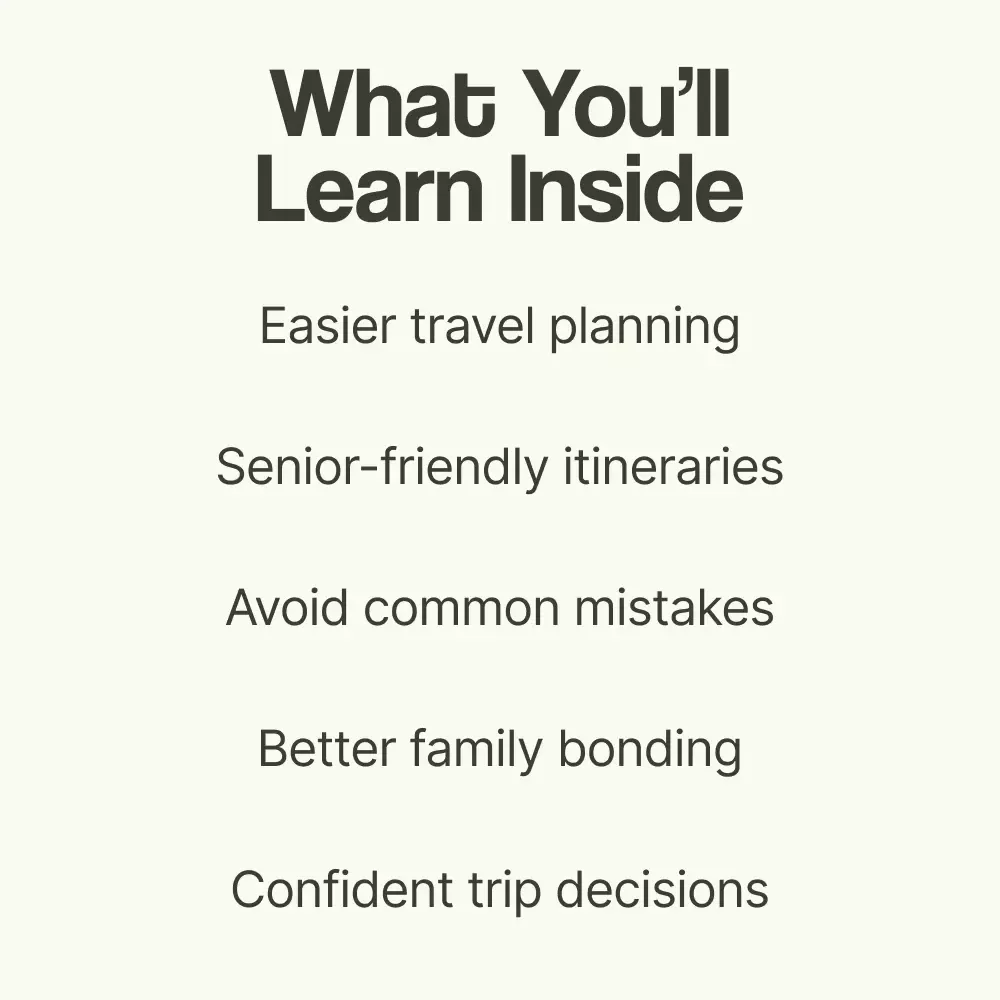 Planning a Stress-Free Trip with Your Grandparents – The Ultimate Guide on how to plan a trip with grandparents | Family Travel eBook & Checklist