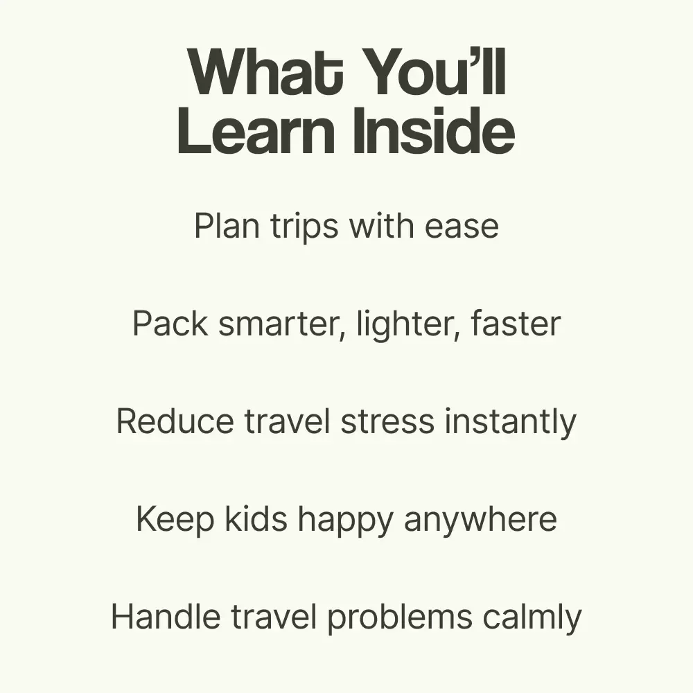 Smooth Sailing: The Stress-Free Family Travel Handbook | How to Travel with Family Without Stress eBook, Family Vacation Planning Guide, Stress-Free Travel Checklist