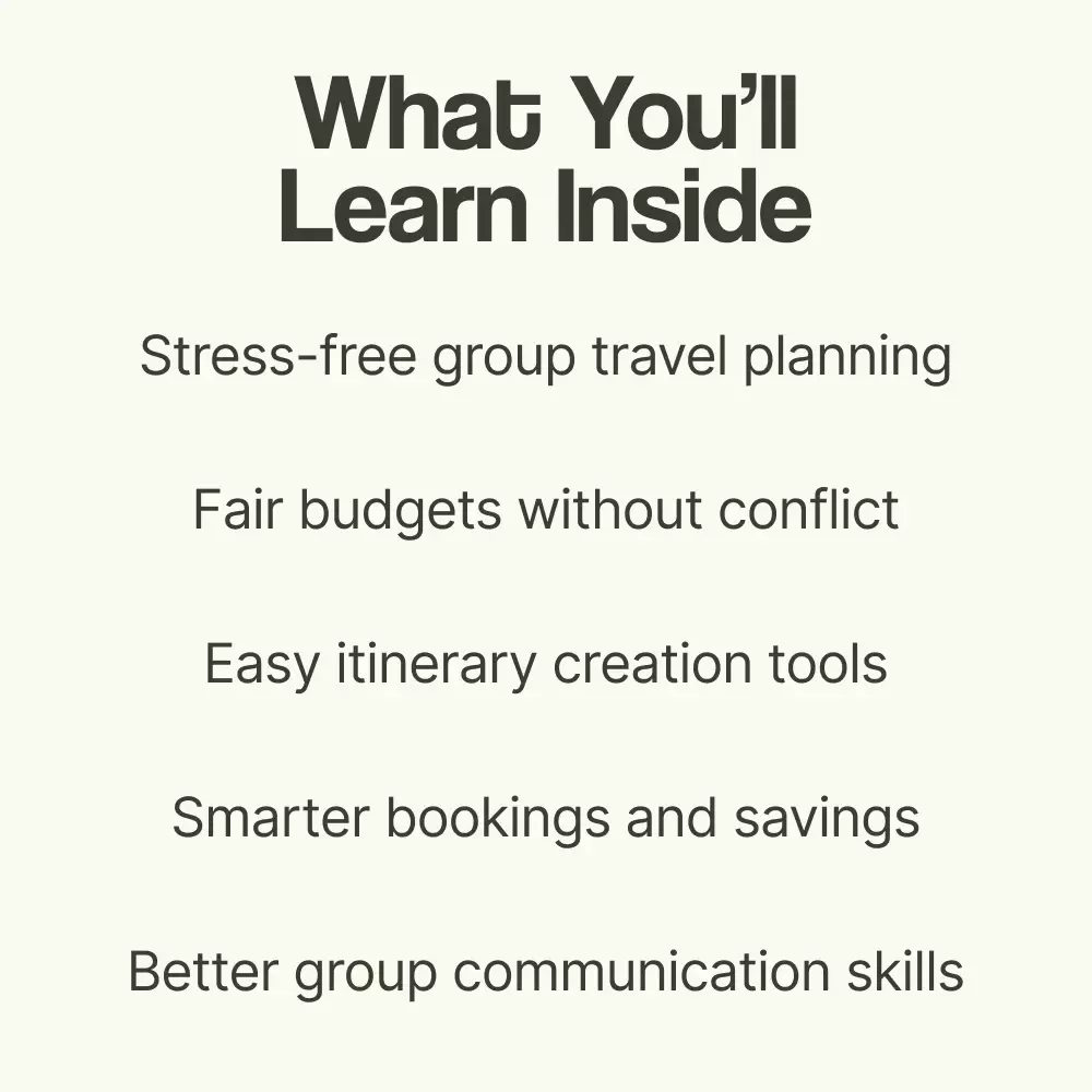Trip Squad: The Ultimate Guide to Planning Adventures with Friends – A Complete eBook on how to plan a trip with friends, Budgeting, Itineraries, Group Travel Tips & AI Planning Tools
