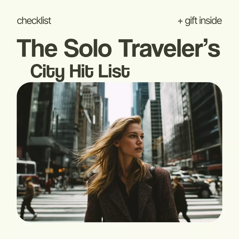 The Solo Traveler’s City Hit List – Best Cities for Solo Travelers Checklist, Digital Download Travel Guide, Solo Trip Planning Tool