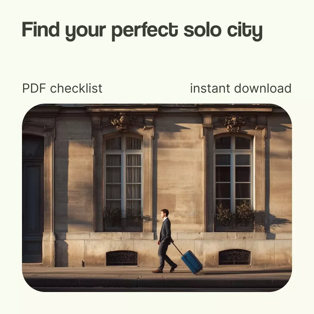 The Solo Traveler’s City Hit List – Best Cities for Solo Travelers Checklist, Digital Download Travel Guide, Solo Trip Planning Tool