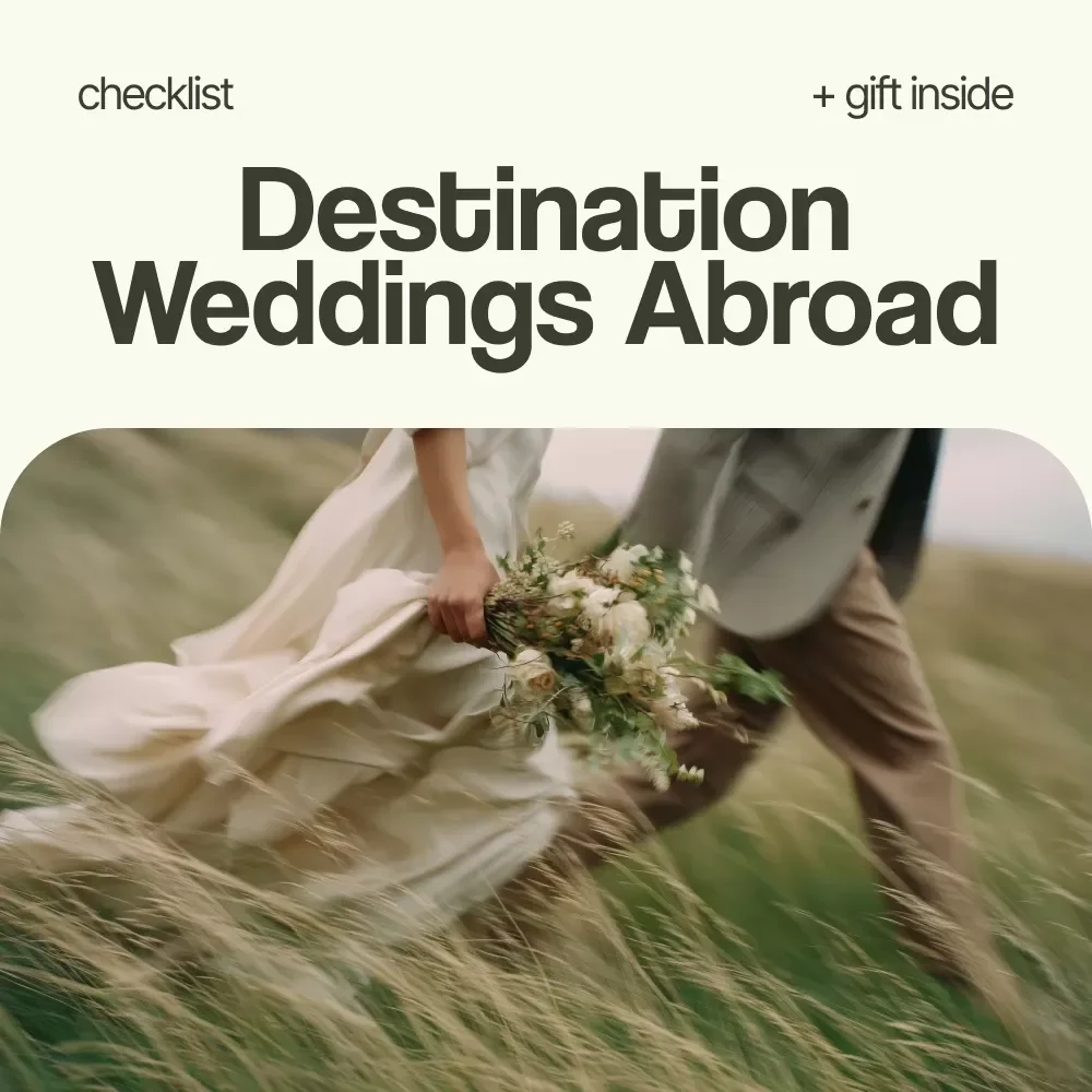Destination Weddings Abroad: The Ultimate Travel Checklist | Printable destination weddings abroad Planner, Wedding Travel Guide, Bride Organizer Download