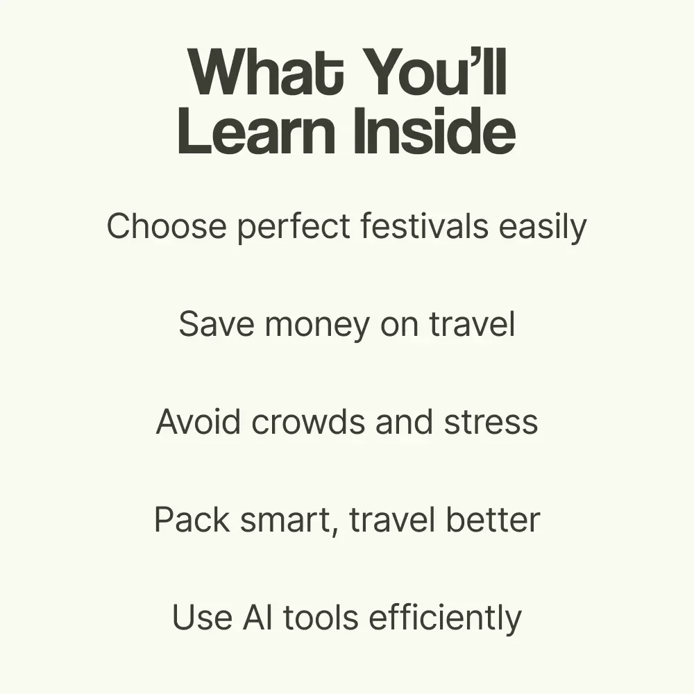 Your Smart Guide to Traveling with Celebration in Mind – How to Plan a Trip Around a Festival | Festival Travel Planning eBook & Checklist