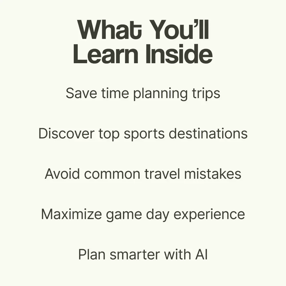 Game On: The Ultimate Guide to Traveling for Sports Adventures – Where to Travel for Sports Events, Stadium Trips, Fan Travel Planner, Digital Download Guide