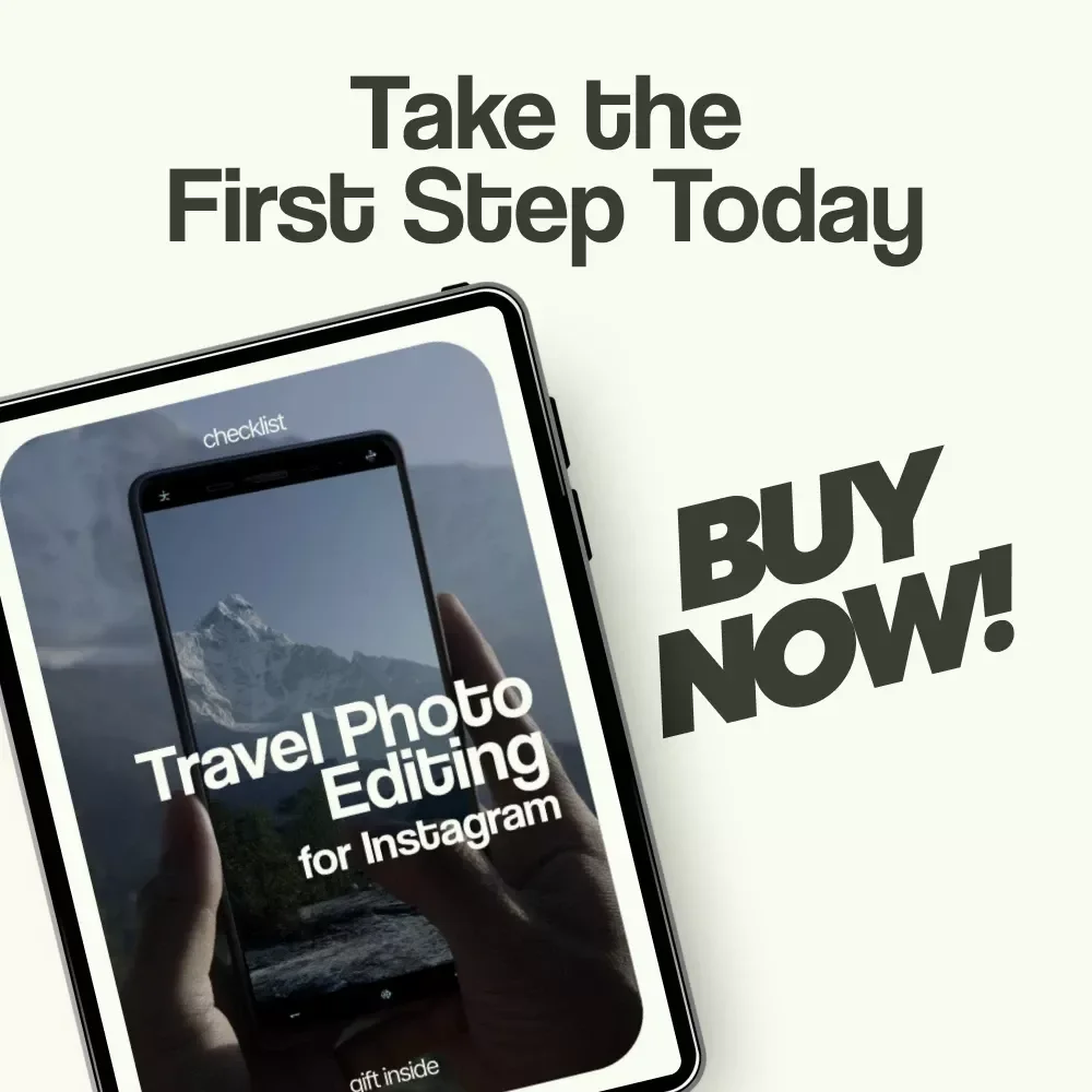 Travel Photo Editing Checklist for Instagram | How to Edit Travel Photos for Instagram | Influencer Aesthetic Editing Guide, Lightroom Tips, Content Creator Toolkit