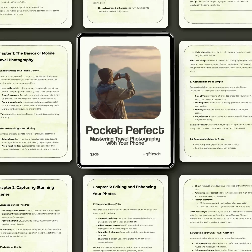 Pocket Perfect: Mastering Travel Photography with Your Phone – How to Take Better Travel Photos with Phone Guide for Stunning Vacation Shots & Easy Mobile Photography Tips