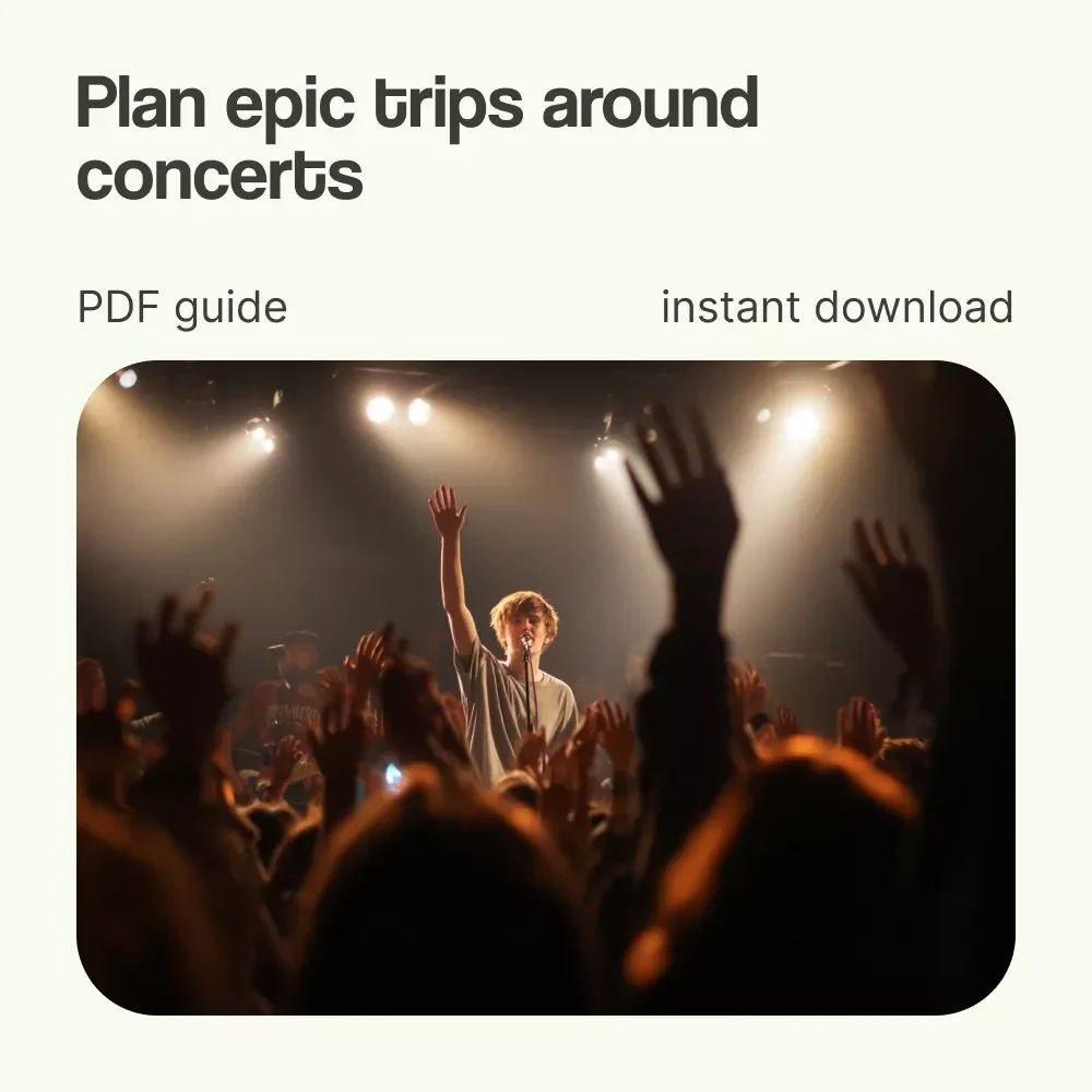 Encore Adventures: Planning the Ultimate Concert Getaway – How to Plan a Trip Around a Concert Travel Guide, Music Trip Planner, Concert Vacation Checklist