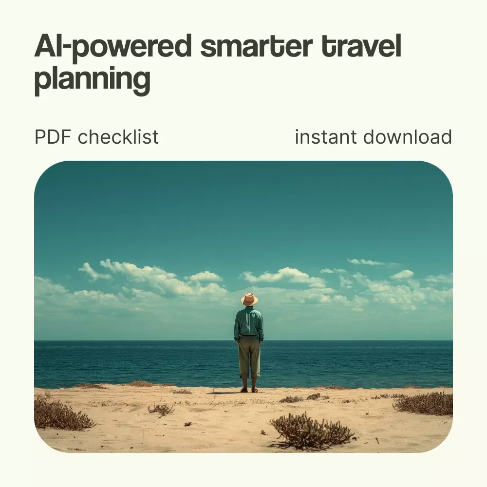 AI Travel Recommendations Checklist – Smart AI Travel Recommendations Planner, Digital Download Checklist for Budget Trips, Itinerary Planning & Travel Organization