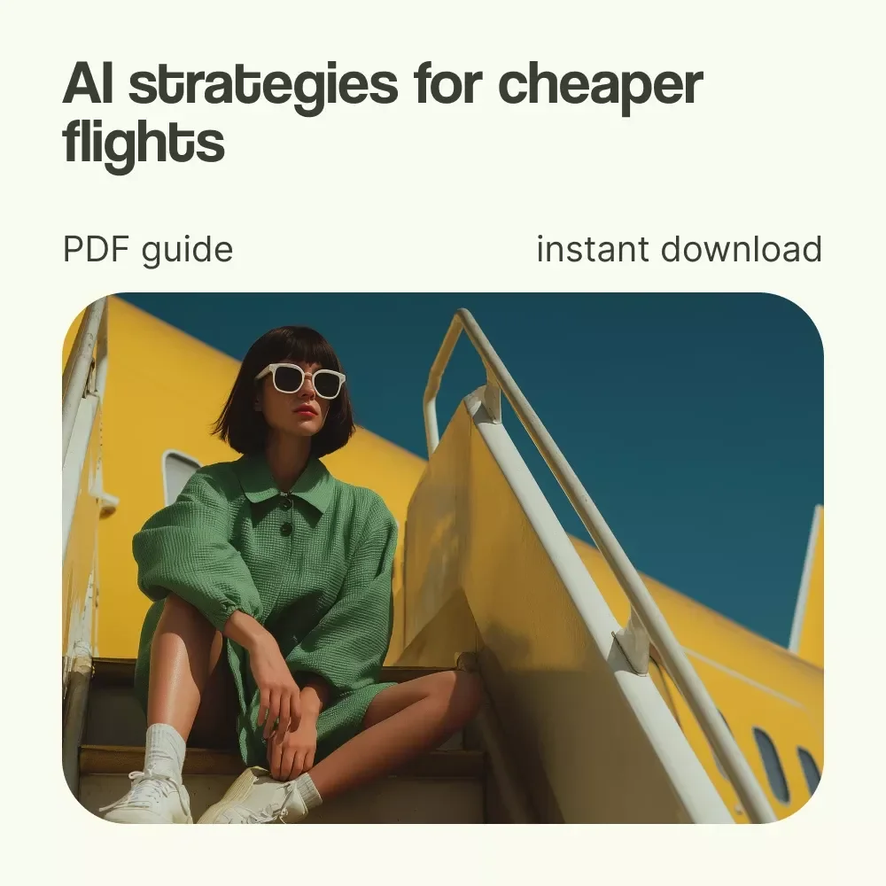 Smart Skies: Using AI to Score Cheap Flights | How to Find Cheap Flights with AI Guide, Travel Hacks eBook, Budget Travel Checklist, Digital Download