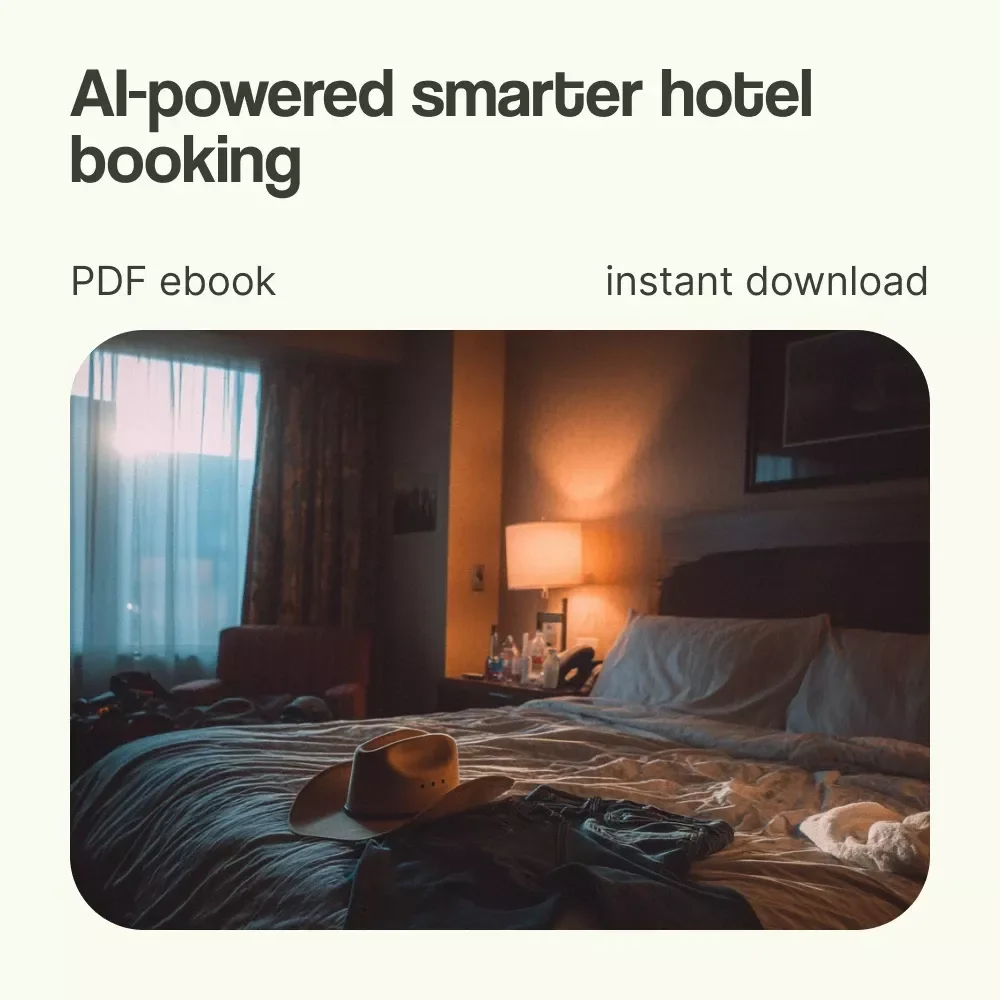 Smart Stays: Mastering AI for Effortless Hotel Booking | How to Use AI for Hotel Booking Guide, Travel Planning eBook, AI Booking Checklist, Digital Download