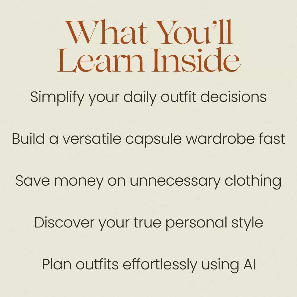 Build a Smarter Wardrobe With AI That Actually Works – How to Use AI to Create a Capsule Wardrobe eBook Guide for Effortless Style & Minimalist Closet Planning