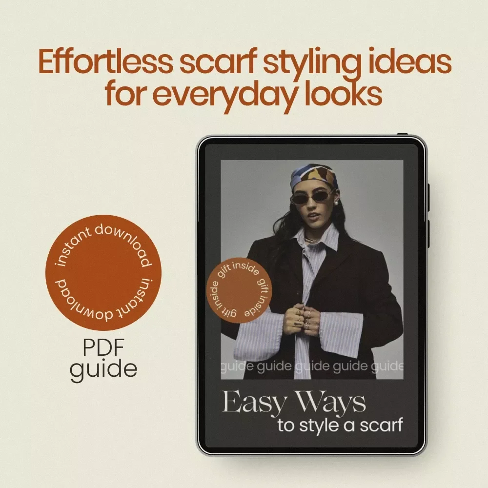 Easy Ways to Style a Scarf Guide | Scarf Styling Ideas eBook, Outfit Styling Tips, Capsule Wardrobe Accessory Guide, Digital Download