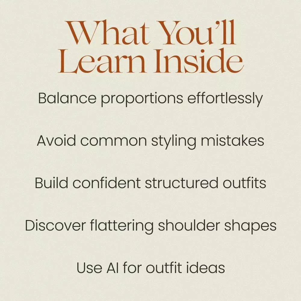 Strong Shoulders Strong Style – Padded Shoulders How to Wear Guide, Power Dressing eBook, Confidence Styling Checklist, Structured Outfit Ideas, Modern Fashion Silhouette Guide