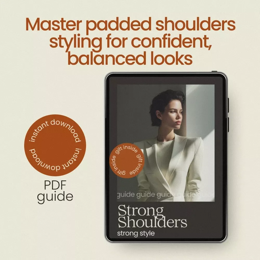 Strong Shoulders Strong Style – Padded Shoulders How to Wear Guide, Power Dressing eBook, Confidence Styling Checklist, Structured Outfit Ideas, Modern Fashion Silhouette Guide