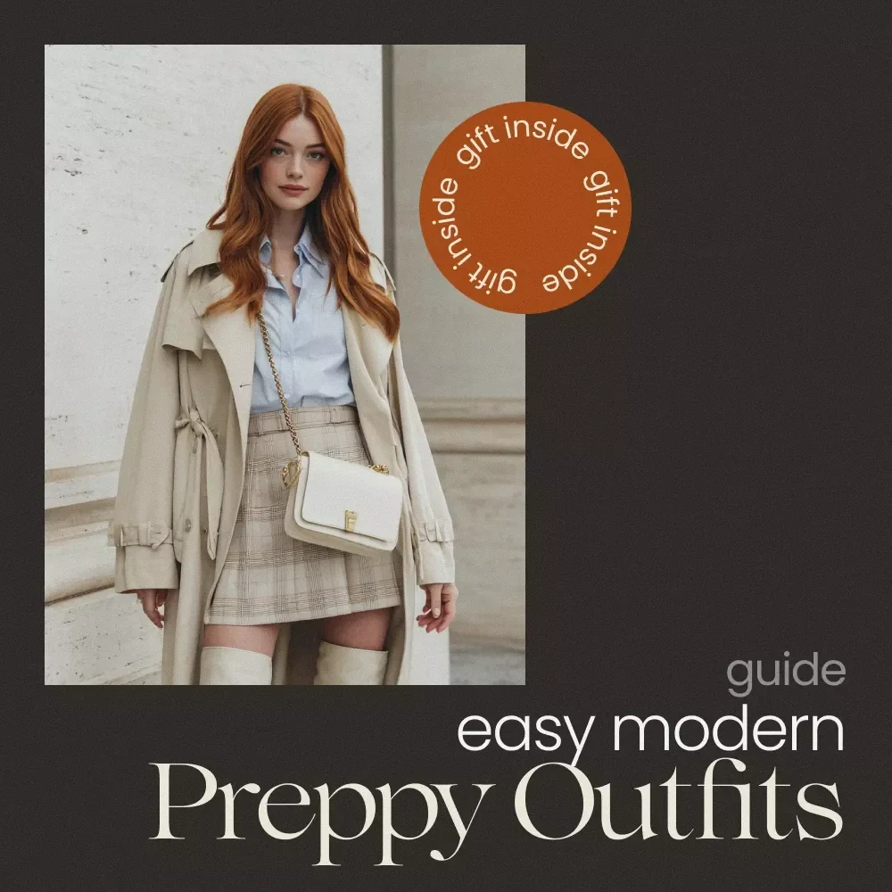 Easy Modern Preppy Outfits Guide | Preppy Style Modern eBook for Effortless Chic Wardrobe & Everyday Outfit Inspiration