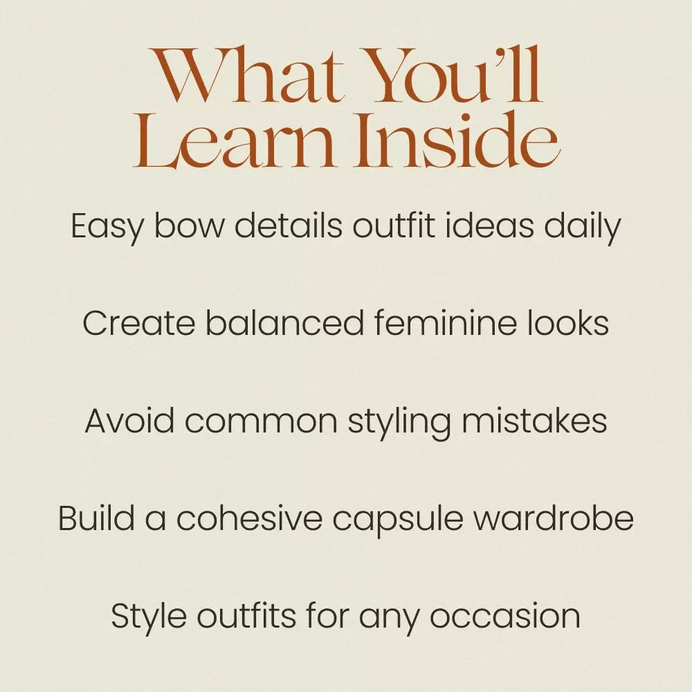 Bow Details That Elevate Your Style – Guide to bow details outfit ideas, Modern Styling Tips, Capsule Wardrobe & Everyday Looks
