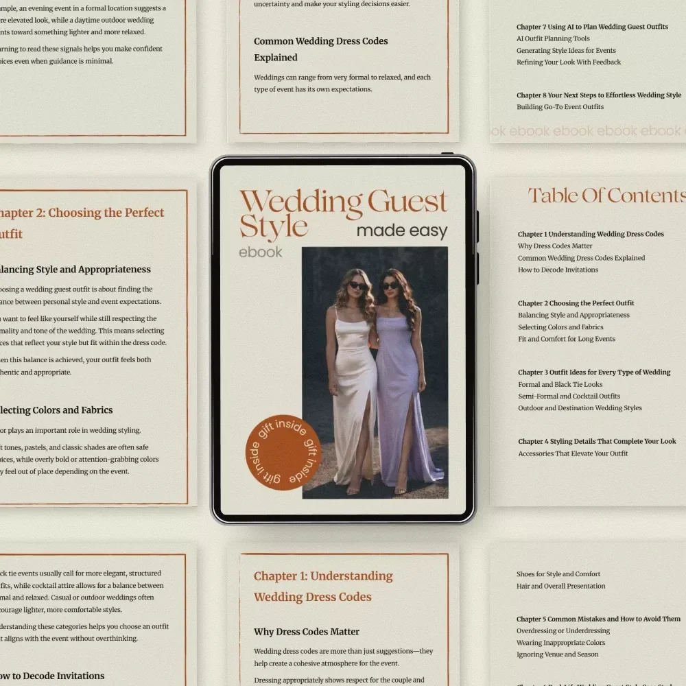 Wedding Guest Style Made Easy eBook | Ultimate Guide to Wedding Guest Outfits, Dress Codes, Outfit Ideas & Event Styling Tips