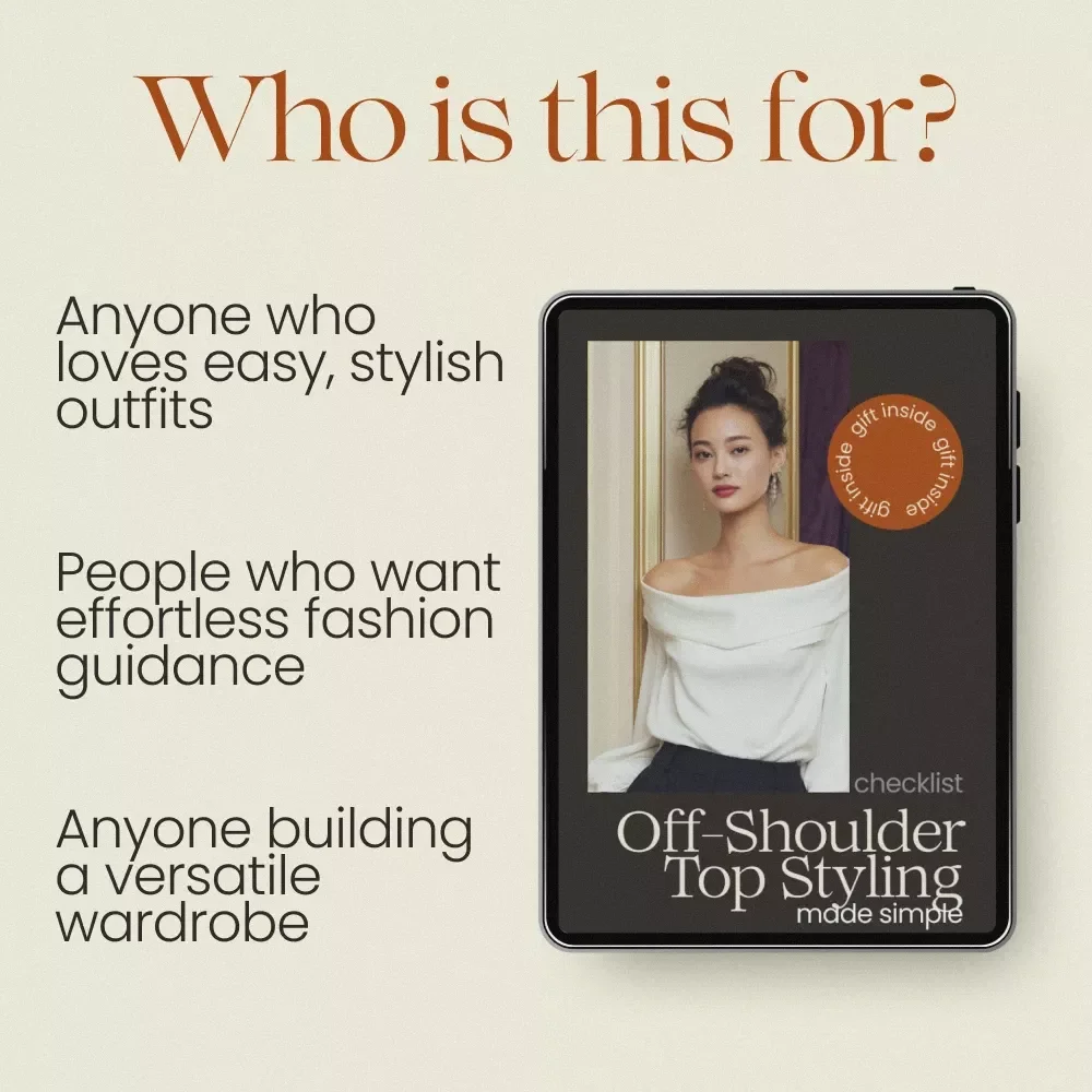 Off-Shoulder Top Styling Made Simple – Off Shoulder Top Styling Checklist, Outfit Guide, Capsule Wardrobe Helper, Instant Download